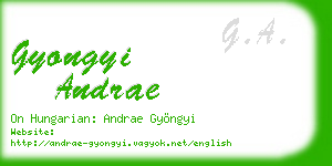 gyongyi andrae business card
